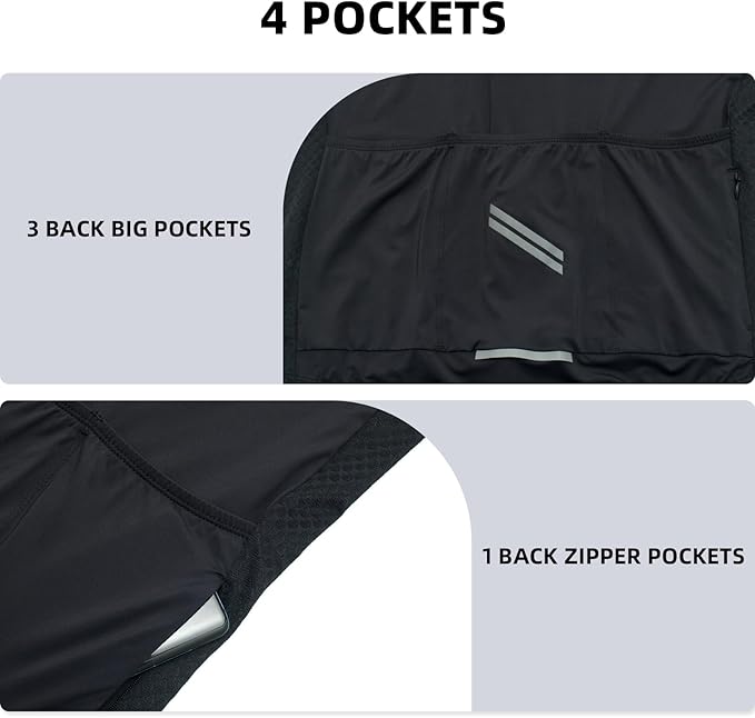 YKYWBIKE Cycling Jersey Men Aero Race Fit, Road Bike Jersey Short Sleeved Moisture Wicking, Breathable,Zip Pocket,UPF50＋