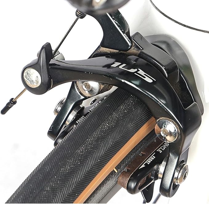 Carbon Rim Brake Pads for Road Bikes - Replaceable Cork Composite Brake Pads with Drainage Grooves | Compatible with C-Brakes