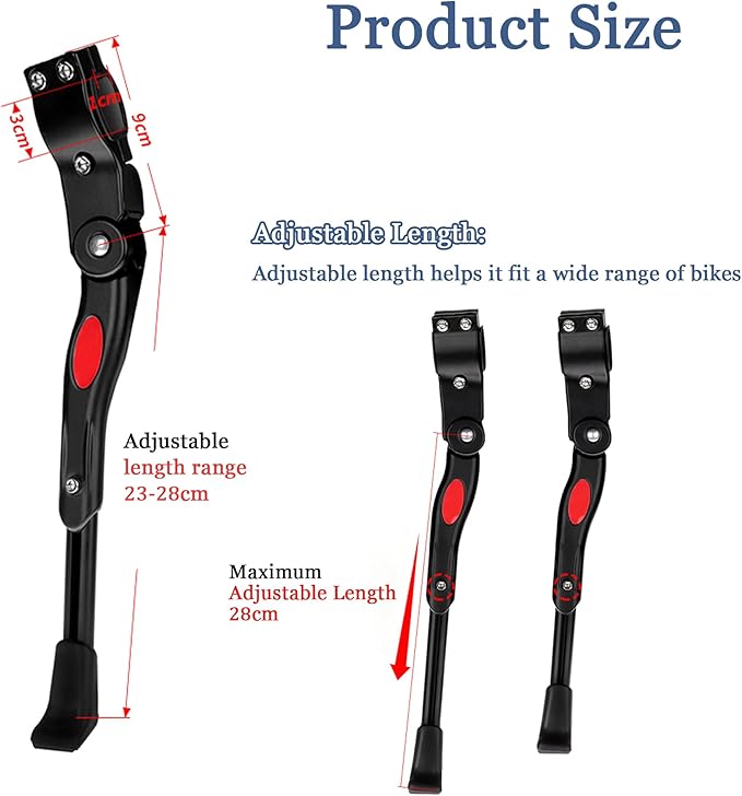 Bicycle Kickstand for Giant Trance Advanced Pro 29 2 2021 - Adjustable Bike Kickstand - Non-Slip Foot, Easy Install, Aluminum Alloy Material, Stable and Durable Support - Bike Stand