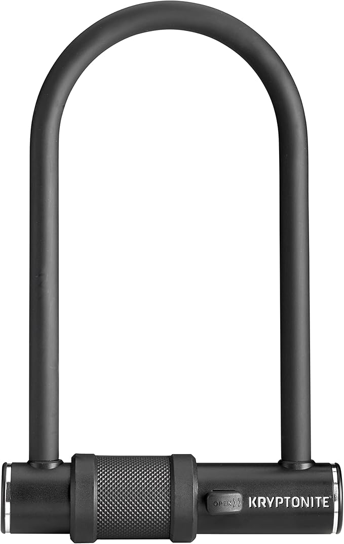Kryptonite Combo Bike U-Lock Standard, Anti-Theft Security Bicycle Lock, 12mm Steel Shackle, 4-Digit Resettable Combination U Lock for Scooter Road Mountain Bikes