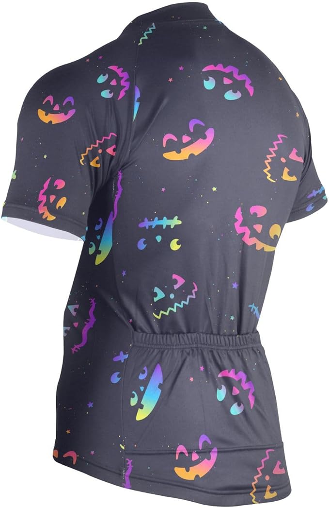 Men's Cycling Bike Jersey Short Sleeve Moisture Wicking, Breathable, Quick Dry Biking Shirt with 3 Rear Pockets