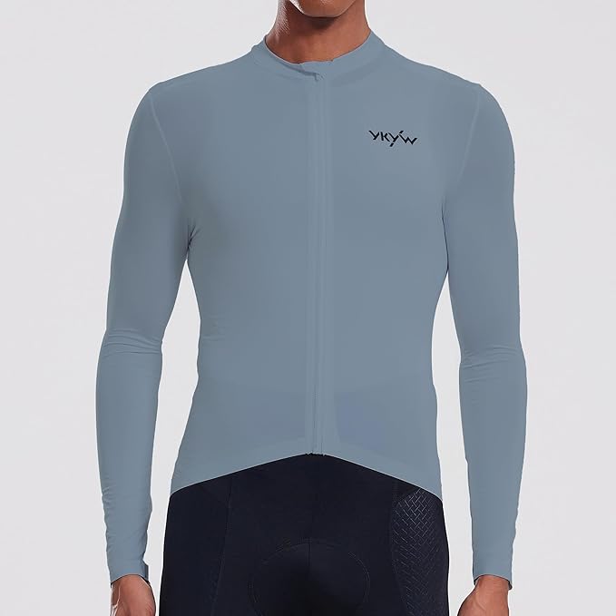 YKYWBIKE Cycling Jersey Men Aero Race Fit, Road Bike Jersey Short Sleeved Moisture Wicking, Breathable,Zip Pocket,UPF50＋