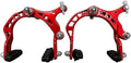1 Pair C-Brake Brake Arm Set – Front & Rear Side Pull Rim Brakes with 50mm Pads, 110mm Arm – Electroplated Aluminum Alloy
