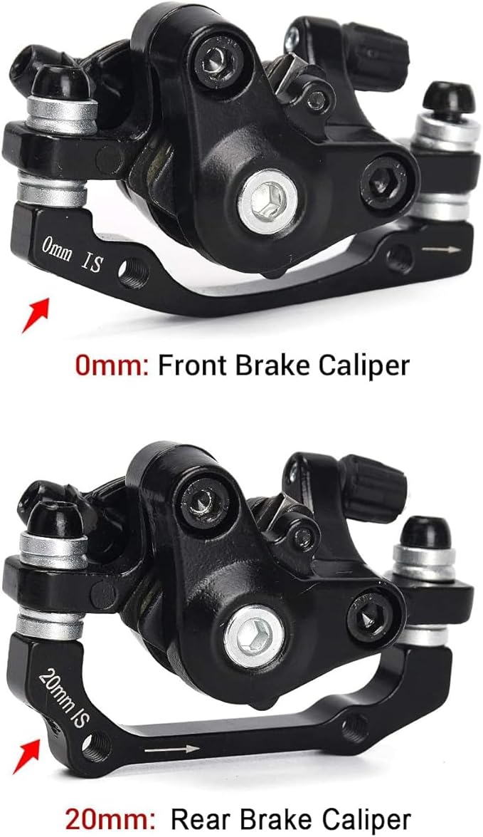 TOBWOLF 1 Pair MTB Front & Rear Cable Disc Brake Aluminum Alloy Caliper Post Mount, 2PCS 160mm Stainless Steel 6-Bolt Disc Rotors for Mountain Bike Road Bike Folding Bike BMX