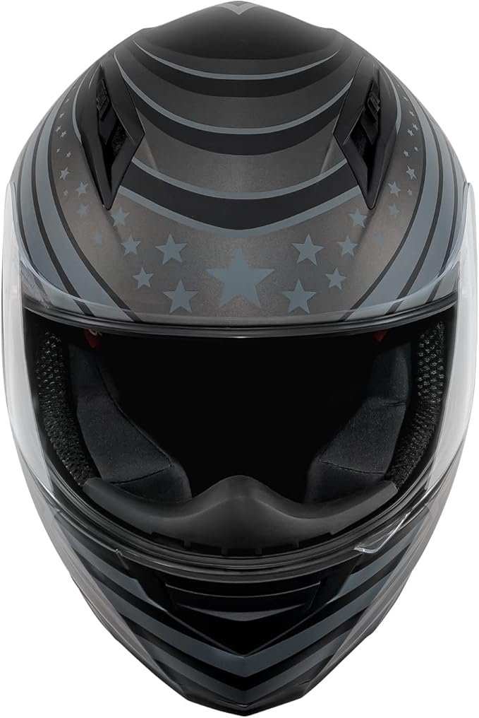 VCAN VX Lightweight Full Face Motorcycle Street Bike Helmet with Extra Tinted Visor, Coolmax Technology & OTG Ready, DOT Approved