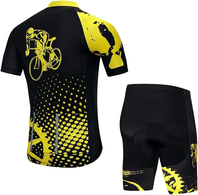 Sportswear Cycling Jerseys Short Sleeve Bike Clothing Bike top Men MTB Jersey Breathable Summer Black