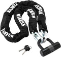 Security Chain Lock - Heavy Duty 10mm Bicycle and Motorbike Lock With 16mm U Lock