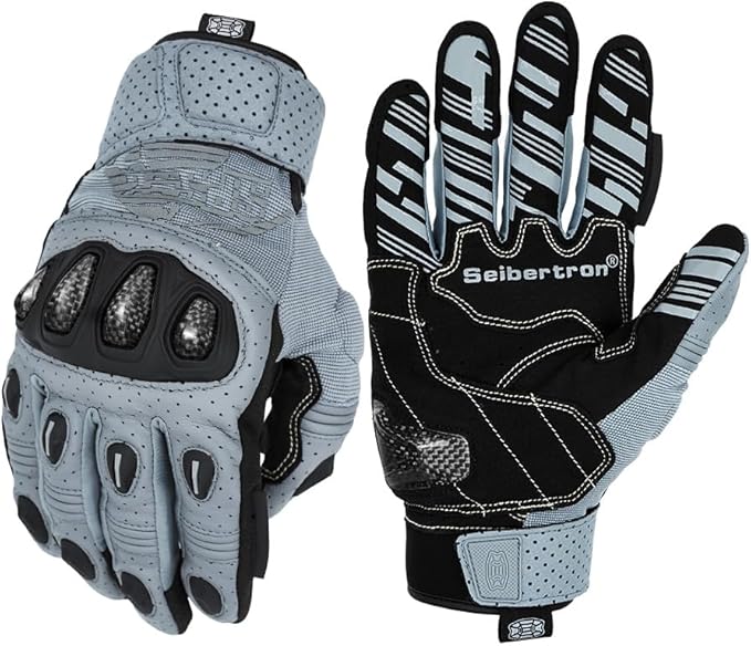 Seibertron SPS Series Touchscreen Motorcycle Motocross BMX ATV MTB Bicycle Cycling Full or Half Finger Gloves Adult and Youth