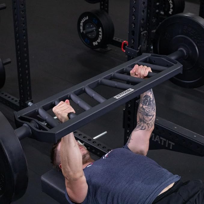 Titan Fitness Hybrid Angled Multi-Grip Olympic Barbell V3, Rated 1,900 LB, Rackable Swiss/Football Bar