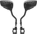 1 Pair Bicycle Mirror,Big View Bike Rear View Mirror Blindsight Multi Angle Adjustable Bike Mirror Billet Aluminum Chrome Plated Outside Skull Claw Style Also suitable for motorcycle mirror