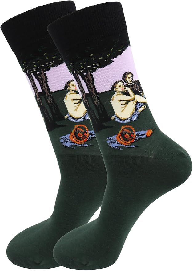 Real Sic Fun Socks for Men and Women - Cozy Cotton Dress Socks with Colorful Designs - Cool, Casual, Wacky Patterned