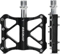 Bike Pedals, Universal Fit Bicycle Pedals Aluminum 9/16" Sealed Bearing Lightweight Wide Flat Platform for Road Mountain BMX MTB Bike