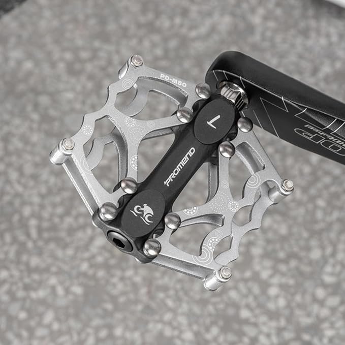 ‌Ultralight CNC Bike Pedals - Sealed Bearings Mountain/BMX/Road Pedals with Non-Slip Surface & 9/16" Chrome-Molybdenum Steel Spindle for MTB/Gravel/Cyclocross Bikes