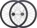 Road Bicycle Wheelset, Aluminum Alloy 700C Road Cycling Wheel, 6 Bolt Disc Brake Quick Release/Thru Axle Wheelset
