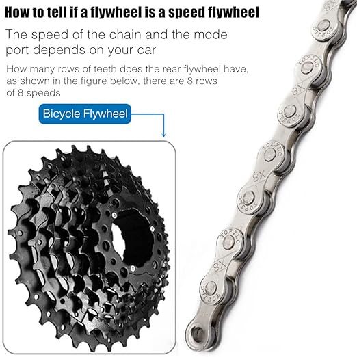 VXM Bike Chain 1/2" x 3/32" 116 Links 6/7/8 Speed, MTB/MTB/Road, 4000 lbs, Steel