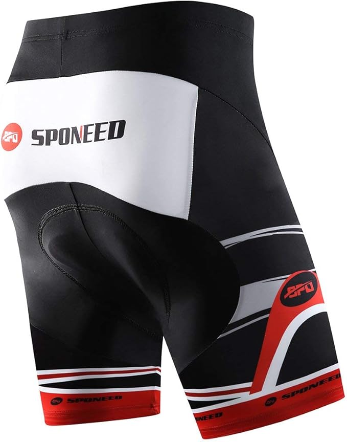 sponeed Men's Cycle Shorts Biking Pants Gel Padding Bicycle Ride Bottoms for Road Bikie