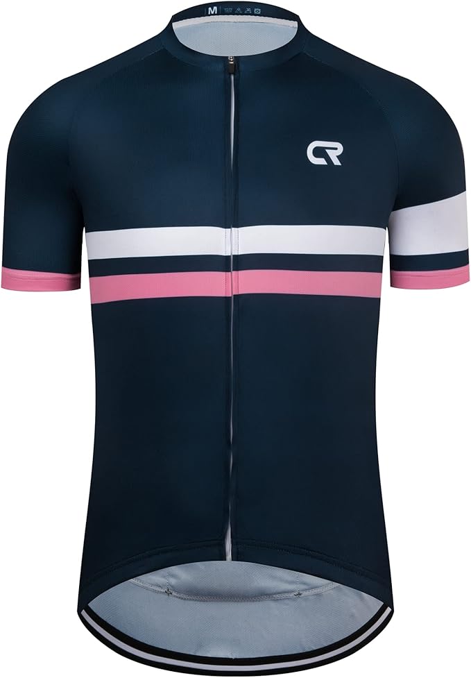 Coconut Ropamo CR Mens Cycling Jersey Short Sleeve Road Bike Shirt with 3+1 Zipper Pockets Breathable Quick Dry