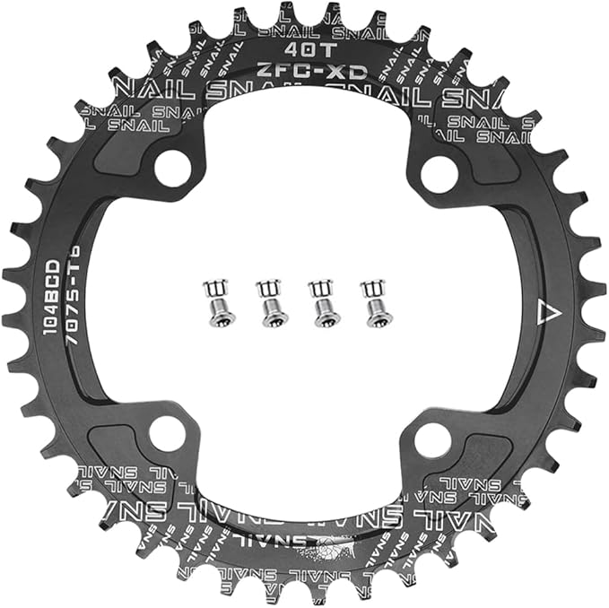 CYSKY 104 BCD Chainring 30T to 52T Narrow Wide Chainring with Sprocket Bolts for 1x Set-up Road Bike Mountain Bike BMX MTB Gravel Ebike