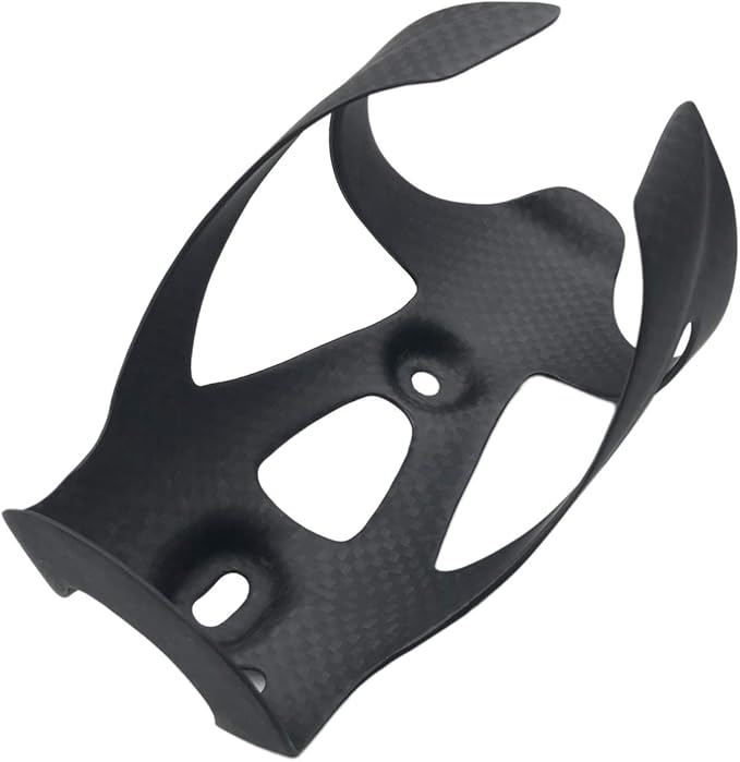 Water Bottle Cage, 3k Matte Full Carbon Fiber Lightweight and Strong Bicycle Water Bottle Holder Bike Cages Brackets - 2 Pcs