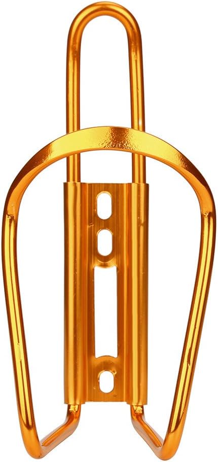 Lightweight Aluminum Alloy Bicycle Water Bottle Cage Holder for Outdoor Activities, Bike Bicycle Cycling Drink Water Bottle Rack Holder Cage (Gold)