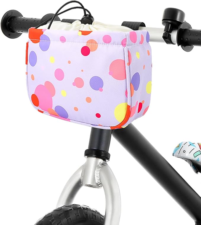 ANZOME Bike Basket for Girls, Children's Front Bike Decoration Accessory for Girls & Boys Gift Fits Most Children's Bikes Like Tricycle, Balance Bike, Scooter
