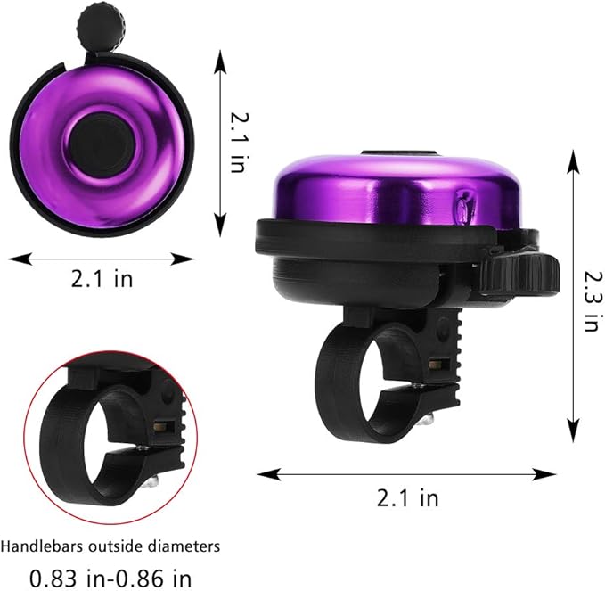Accmor Classic Bike Bell, Aluminum Bicycle Bell, Loud Crisp Clear Sound Bicycle Bike Bell for Adults Kids