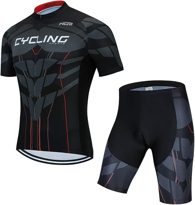 Men's Cycling Jersey Set, Summer Mountain Bike Clothing Short Sleeved Riding Jerseys