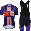 Men's Cycling Jersey Set Road Bike Shorts Sleeves Jersey Zipper Pokcet Bib Shorts with 20D Gel Pad Biking Clothing Sets