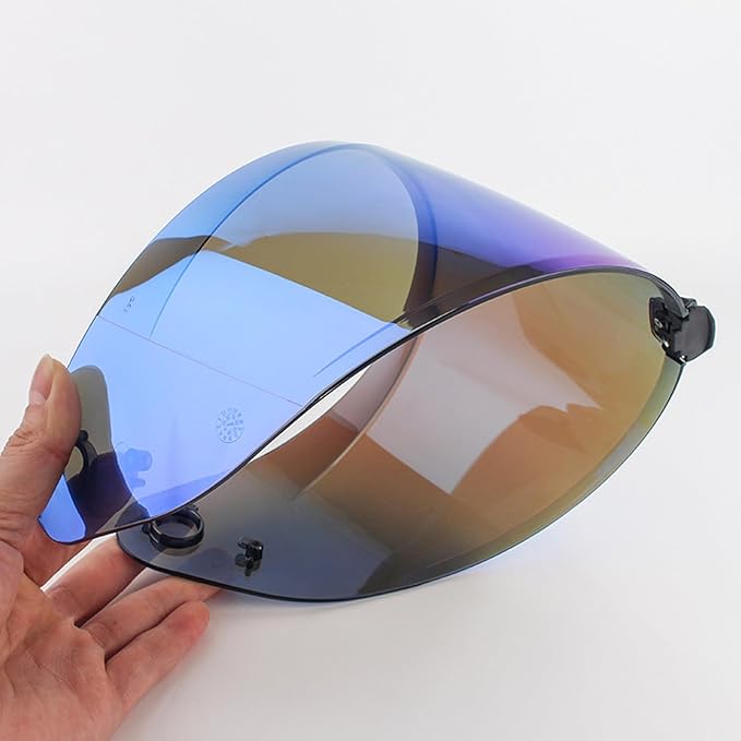 Helmet Visor Replacement Face Shield for HJ-31 i70/i10 Shield Visor Wind Shield Helmet Lens (Revo Clear Red)