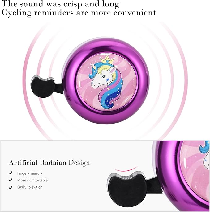 U-LIAN Kids Streamers and Bike Bell for Girls-1 Pack Flower Bicycle Bell with 2 Pack Handlebar Streamers Scooter Tassels for Children's Bike Accessories