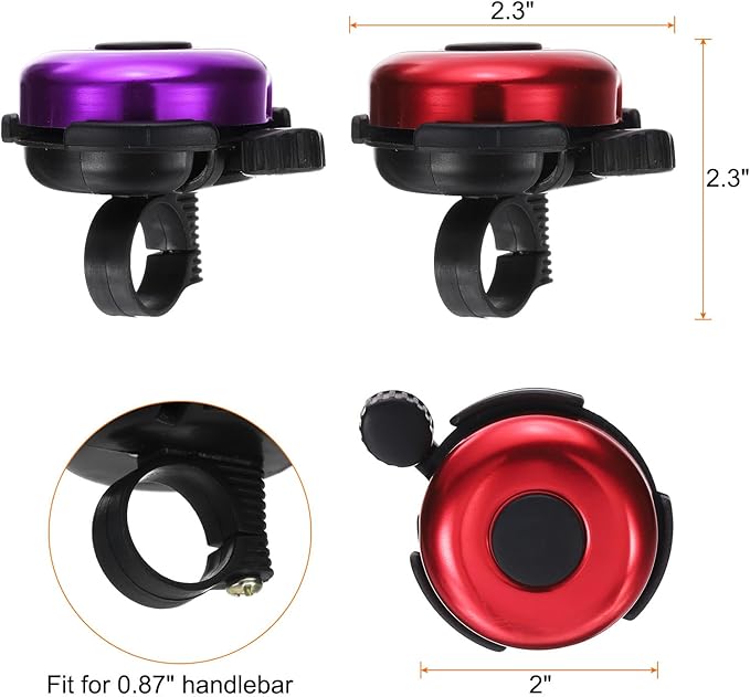 HARFINGTON Bike Bell Classic Bicycle Bell with Loud Crisp Clear Sound Bike Ring Bell Aluminum Bike Accessories