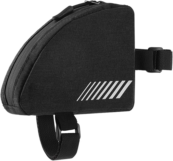 Bike Frame Bag, 0.3L Compact Triangle Reflective Rainproof Mountain Bike Bag, Top Tube Storage Pouch with WaterResilience Fabric for Road Mountain Commuter Cycling Accessories