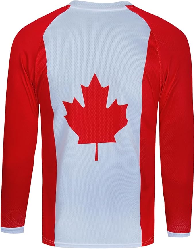 JPOJPO Men's Mountain Bike Jersey Long Sleeve MTB Off-Road Racing Downhill Motocross Shirts Quick Dry&Moisture-Wicking Tops