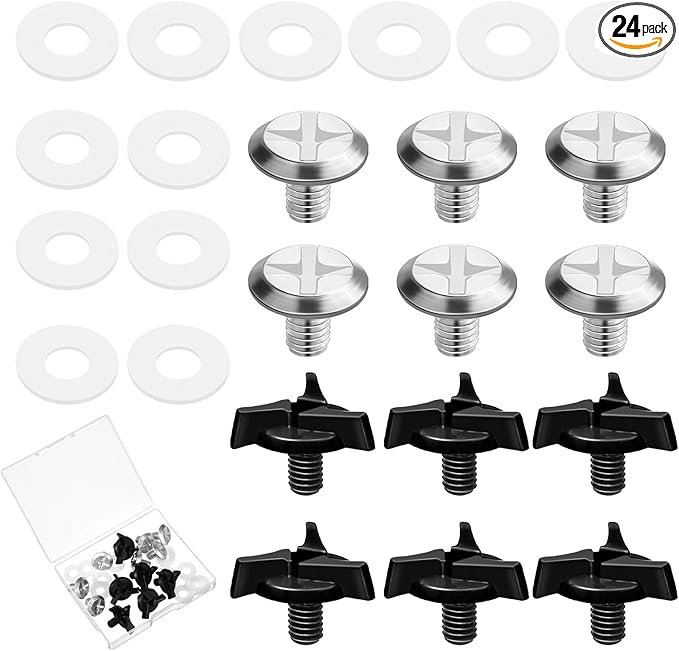 12 PCS Motorcycle Helmet Visor Screws, Motorcycle Helmet Screws with 12PCS Rubber Washers Motorcycles Helmets Accessories Helmets Visor Replacement Set for Motor Bike