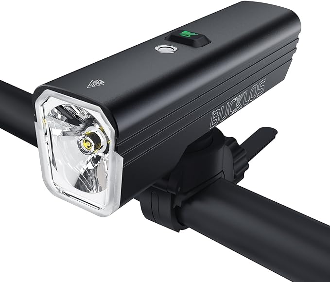 BUCKLOS 1000/1500/2000 Lumens Ultra Bright Bike Lights for Night Riding, Bicycle Headlight with Auto-Dimming LED USB Rechargeable 7/5 Modes, IPX5 Waterproof Front Light, Long Battery Powered