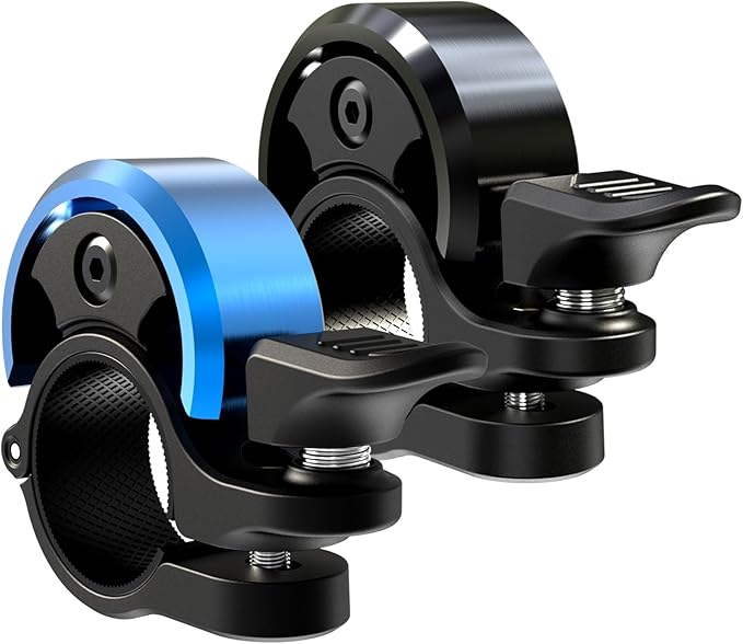 Greallthy Bike Bell, Aluminum Alloy Bicycle Bell with Clear Loud Sound, Bike Bells for Adults and Kids, Sturdy and Compact Bell Fits 0.75-1in(19-25.4mm) Handlebar for Mountain, Road Bikes.