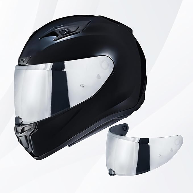 VCOROS I70 Helmet Visor Replacement Face Shield Accessories Compatible With HJ-31 i10 (Chrome Silver)