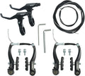 V Brakes, Linear Bicycle Brake Set, Bicycle Brake Levers 2pcs Mountain Bike Brake Handles 2.5 Finger 2.2cm Diameter for Most Bicycle, Road Bike, MTB, BMX, Cycling (Aluminum Alloy, Non-Slip)
