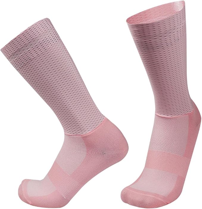 Aero Socks Cycling Men Women Mesh Fabric Breathable Sweat-Absorbing Silicone Non-Slip Cycling Aero Socks one size