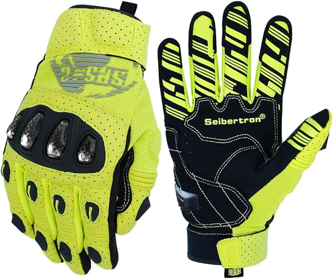 Seibertron SPS Series Touchscreen Motorcycle Motocross BMX ATV MTB Bicycle Cycling Full or Half Finger Gloves Adult and Youth