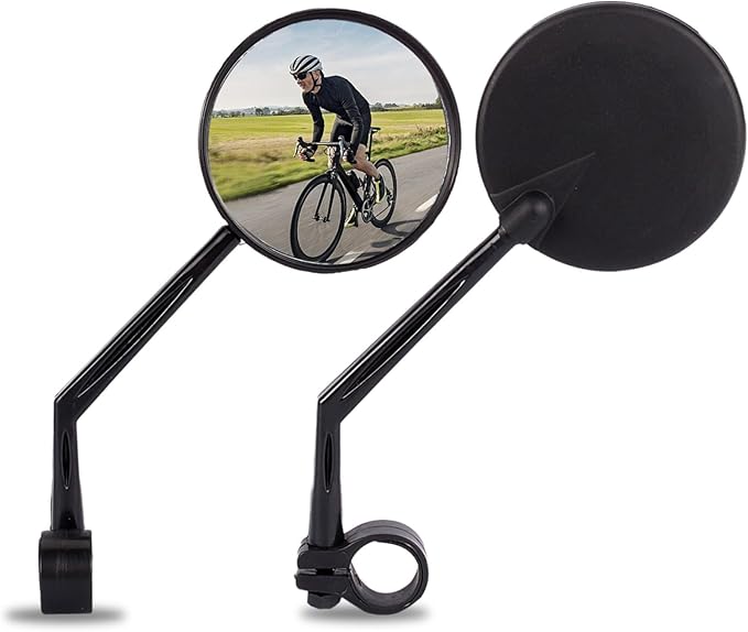 Bike Mirror Handlebar Mount, 2PCS Adjustable Bike Rear View Mirror Bicycle Mirrors for Handlebars Mountain Road Bike Scooter