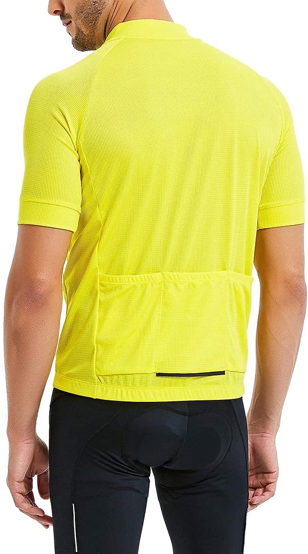 CATENA Men's Cycling Jersey Short Sleeve Shirt Running Top Moisture Wicking Workout Sports T-Shirt