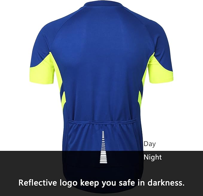 ARSUXEO Men's Short Sleeves Cycling Jersey Bicycle Biking Bike Shirt 636