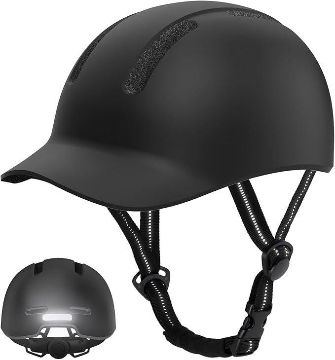 Shinmax Adult Bike Helmet for Men & Women - Lightweight Adjustable Baseball Cap Style Cycling Helmet with Reflective Strip, Perfect for Urban Commuter & Road Biking