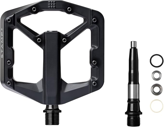 Crankbrothers Stamp Flat MTB Pedals - Size-Specific, Lightweight, Versatile, Durable Bike Pedals