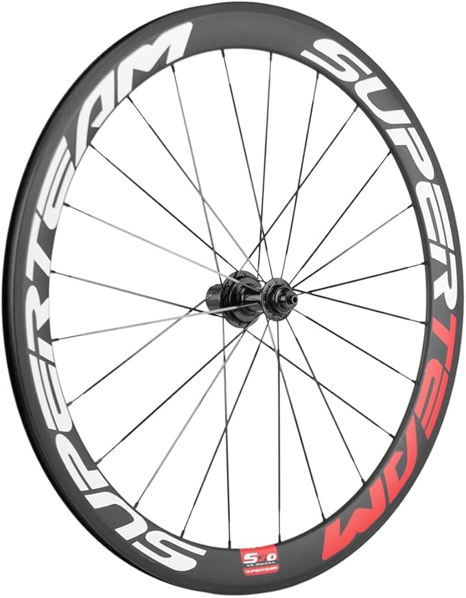 Superteam Carbon Fiber Road Bike Wheels 700C Clincher Wheelset 50mm Matte 23 Width