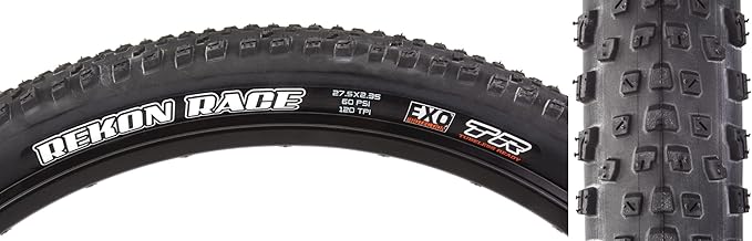 MAXXIS Rekon Race – Dual Compound – 27.5 & 29 – EXO Protection – E25 Rated – Tubeless Ready Semi-Slick XC Race Tire