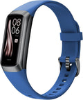 Fitness Tracker with 24/7 Heart Rate Sleep Blood Oxygen Monitor,IP68 Waterproof Smart Watch,1.10''AMOLED Touch Color Screen,Step Counter Health Activity Trackers for Women Men (Blue)
