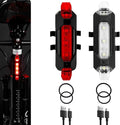 2 Pack USB Rechargeable LED Bicycle Rear Lights Cycling Bike Taillight Safety Lamp Night Essential Waterproof 4 Modes Warning Light for Men Women Kids MTB