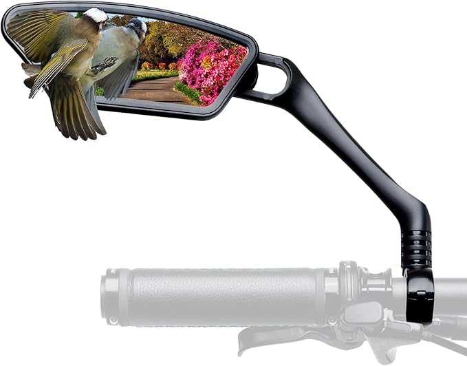 ROCKBROS Bike Mirrors for Handlebars HD Blast-Resistant Bicycle Mirror for Ebike 360 Degree Adjustable Bike Rear View Mirror Easy to Install Left